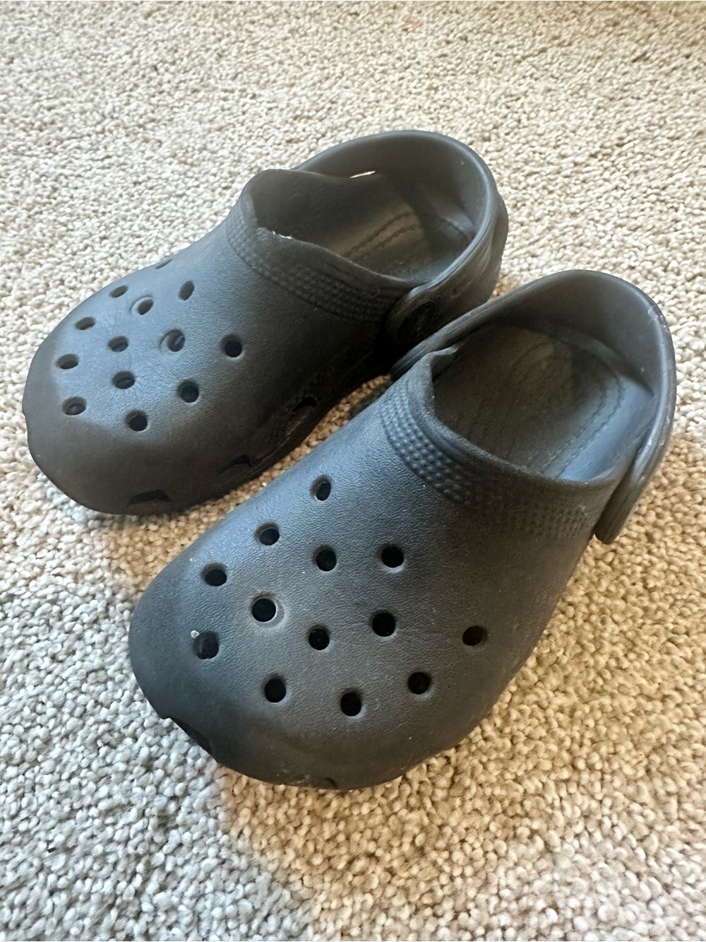 Kids Black Foam Clogs - Comfortable Slip-On Shoes-size 10